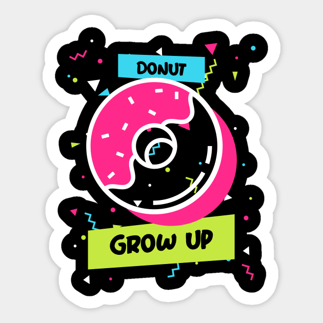 Donut grow up Sticker by h-designz